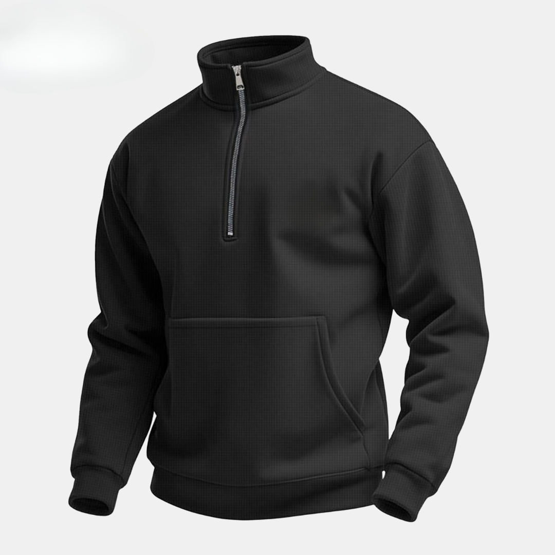 Herren-Sweatshirt mit halbem Reißverschluss (Ausverkauf)