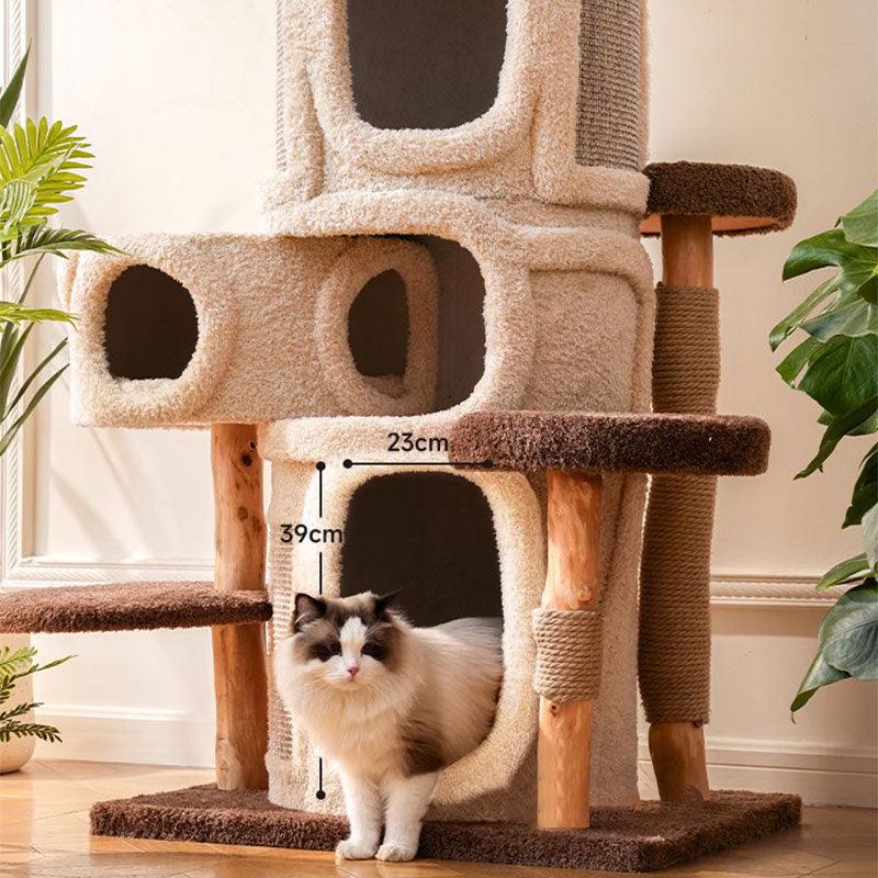 Deluxe großes Katzenklettergerüst-Baumhaus 