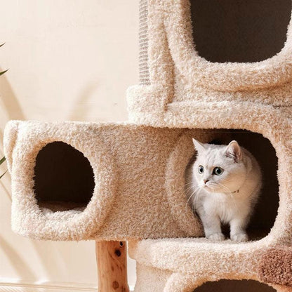 Deluxe großes Katzenklettergerüst-Baumhaus 