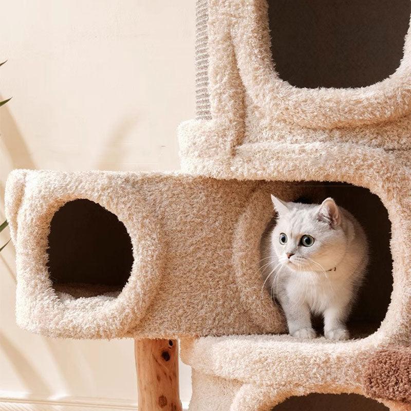 Deluxe großes Katzenklettergerüst-Baumhaus 